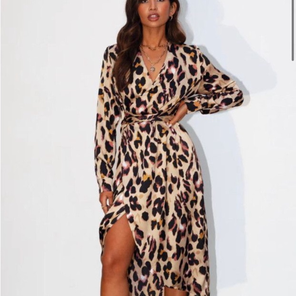 Never Fully Dressed Animal Print Satin Dress Skirt